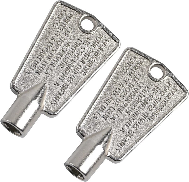 HSTECH 2 Pack 216702900 Freezer Door Key for Frigidaire Kenmore AP4071414 PS2061565 AP2113733 AP4301346 PS1991481 06599905 08037402 12849(Metal) - Image 1